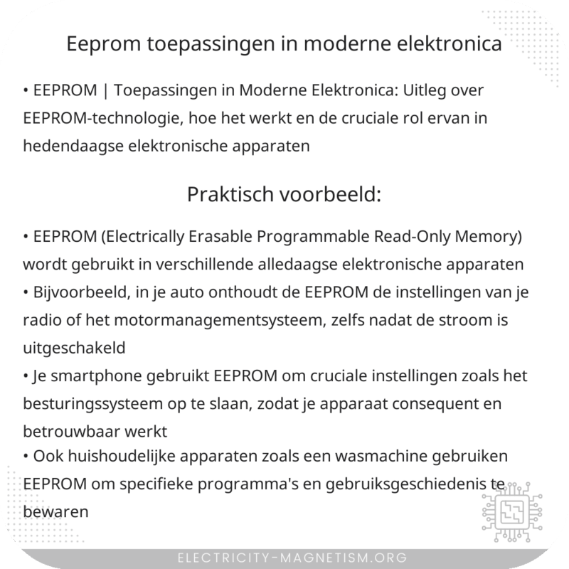 EEPROM | Toepassingen in Moderne Elektronica