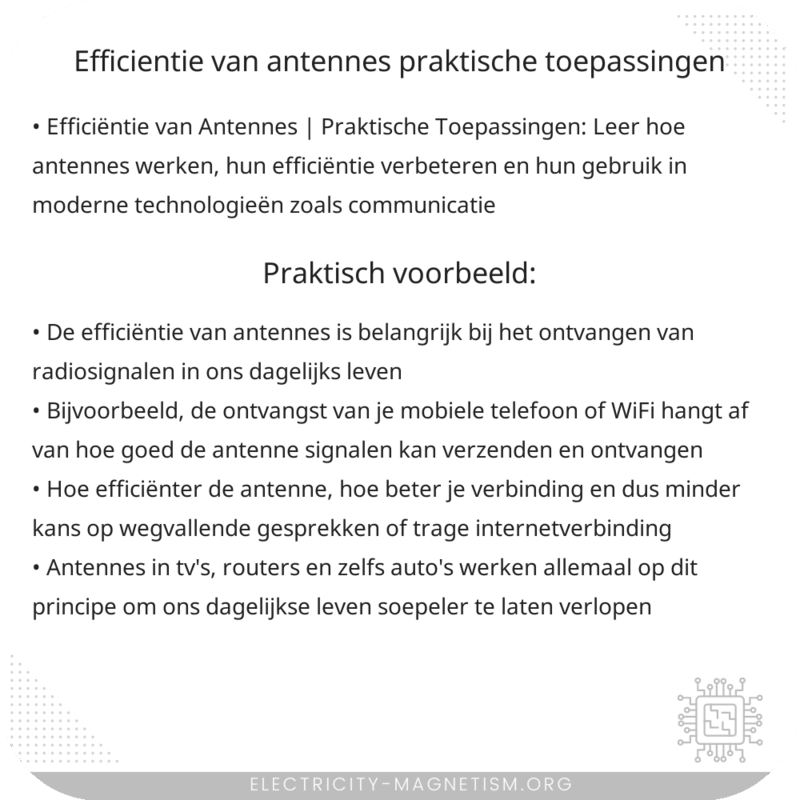 Efficiëntie van Antennes | Praktische Toepassingen