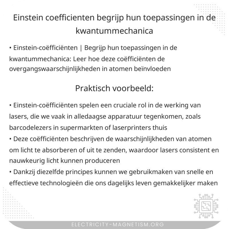 Einstein-coëfficiënten | Begrijp hun toepassingen in de kwantummechanica