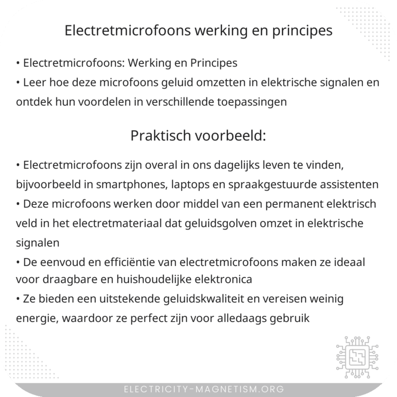 Electretmicrofoons | Werking en Principes