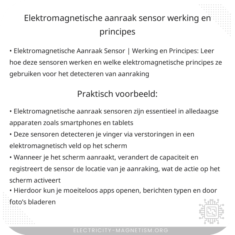 Elektromagnetische Aanraak Sensor | Werking en Principes