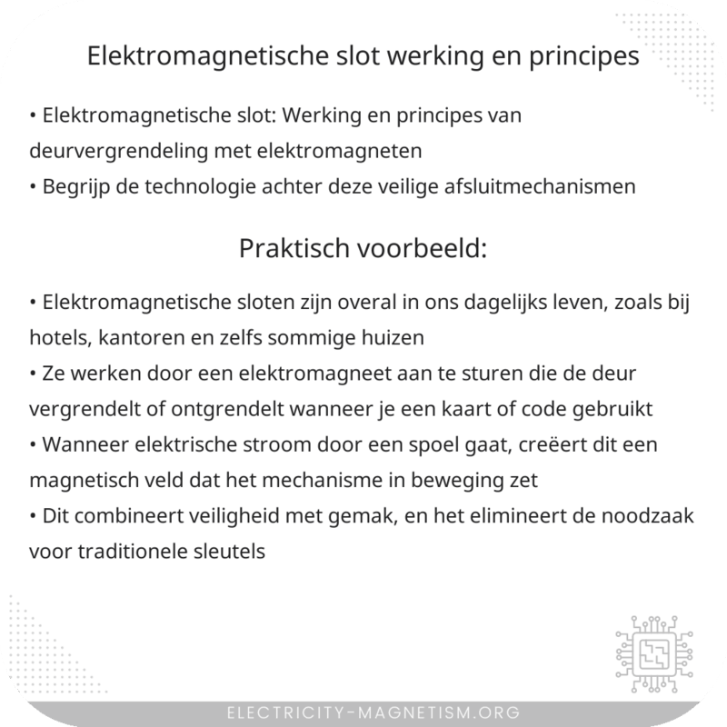 Elektromagnetische Slot | Werking en Principes