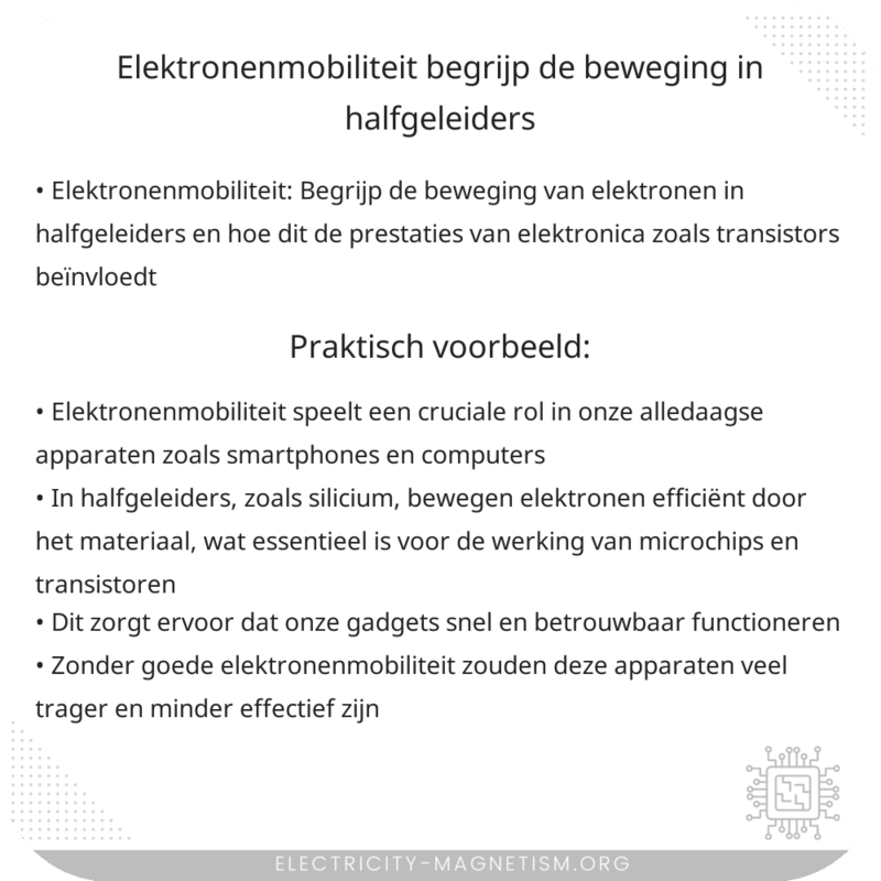 Elektronenmobiliteit: Begrijp de Beweging in Halfgeleiders
