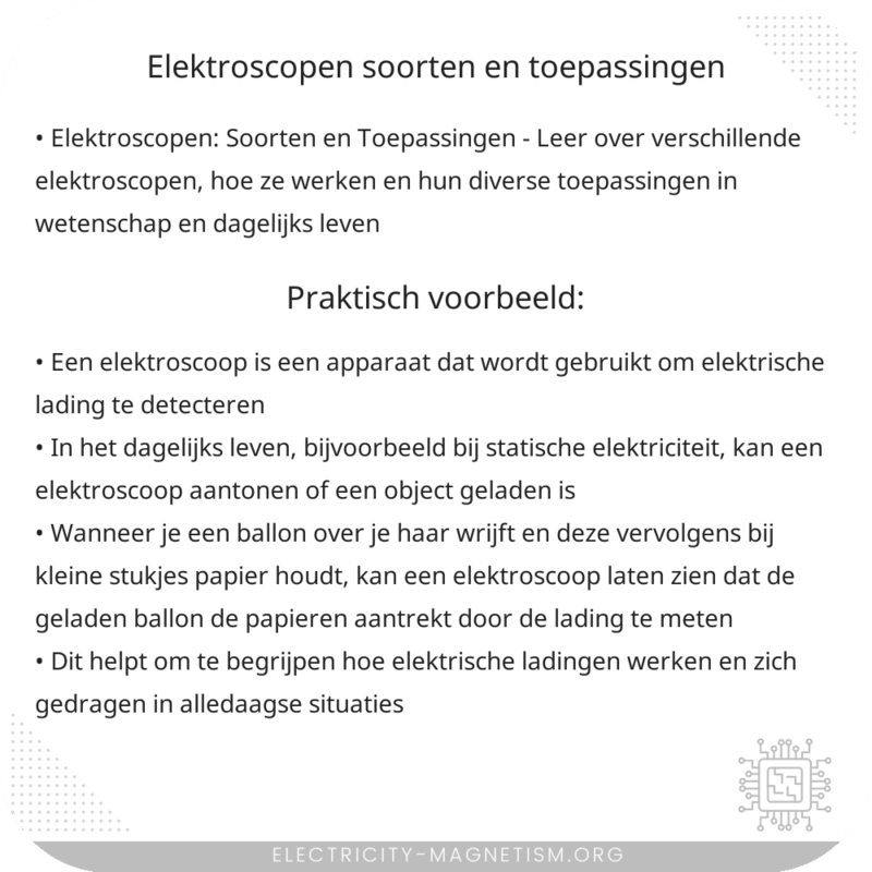 Elektroscopen | Soorten en Toepassingen