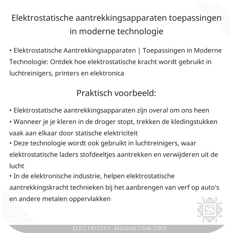 Elektrostatische Aantrekkingsapparaten | Toepassingen in Moderne Technologie