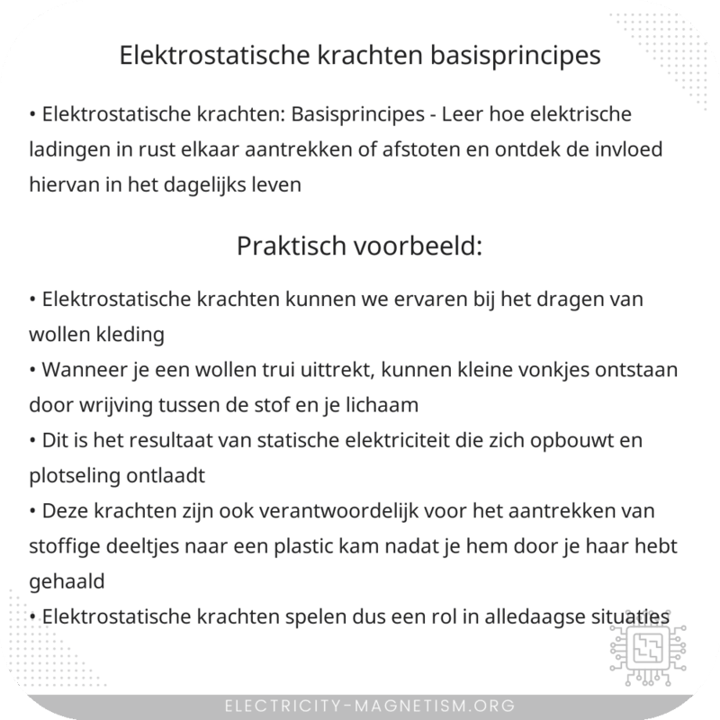 Elektrostatische Krachten | Basisprincipes