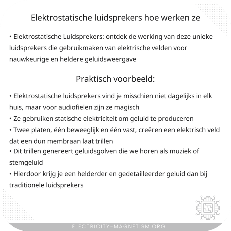 Elektrostatische Luidsprekers | Hoe Werken Ze