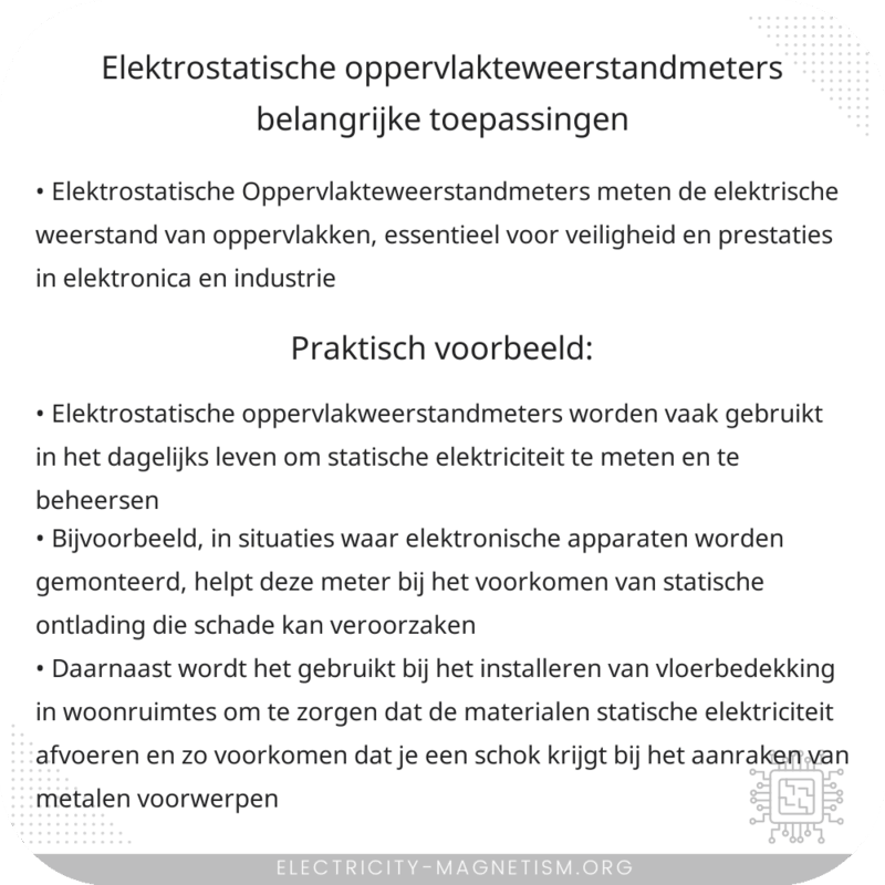 Elektrostatische Oppervlakteweerstandmeters | Belangrijke Toepassingen