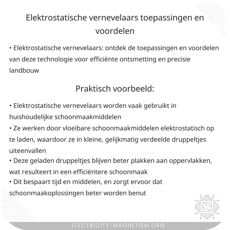 Elektrostatische Vernevelaars | Toepassingen en Voordelen