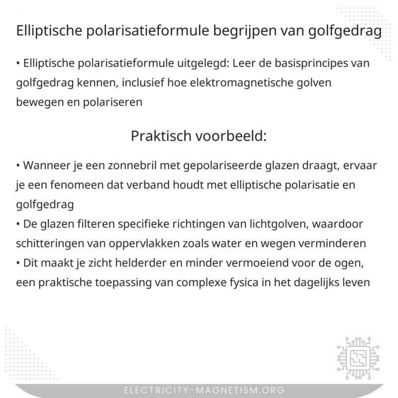 Elliptische polarisatieformule | Begrijpen van golfgedrag