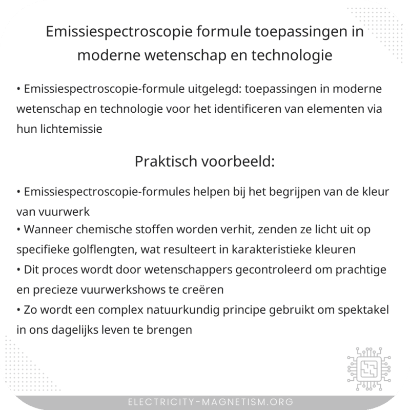 Emissiespectroscopie-formule | Toepassingen in Moderne Wetenschap en Technologie