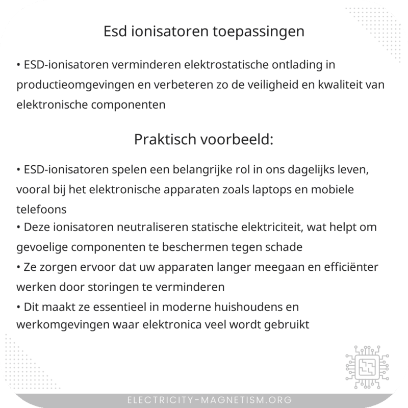 ESD-ionisatoren | Toepassingen