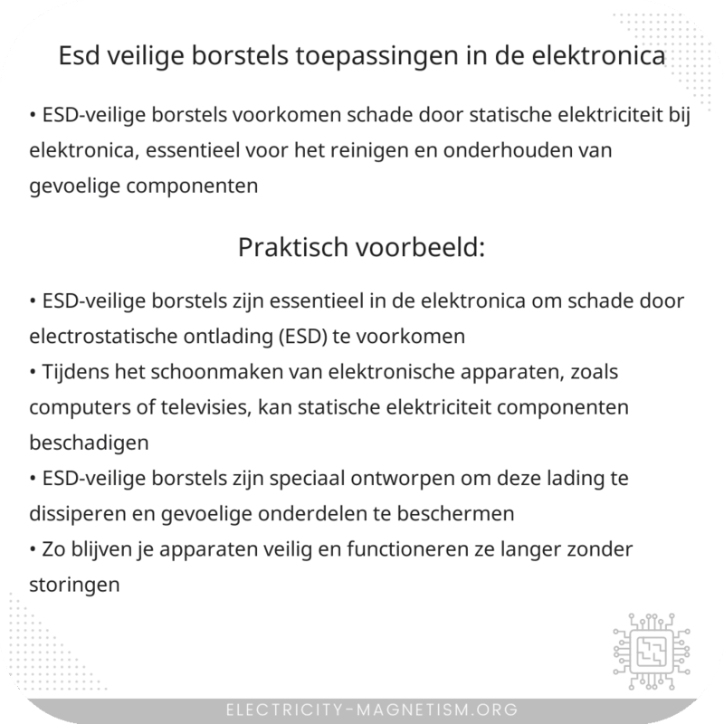 ESD-veilige borstels | Toepassingen in de elektronica