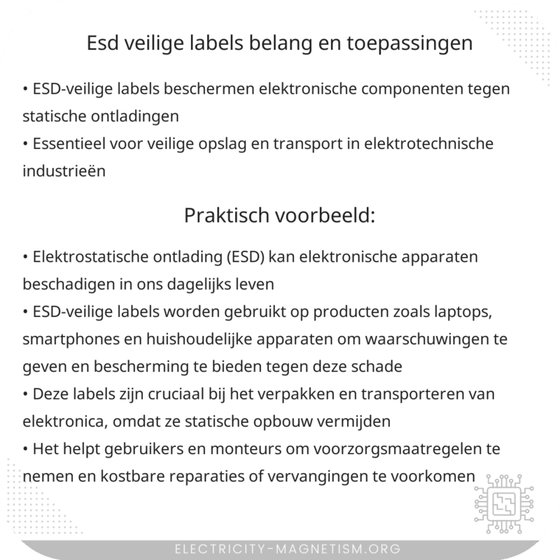 ESD-veilige Labels | Belang en Toepassingen