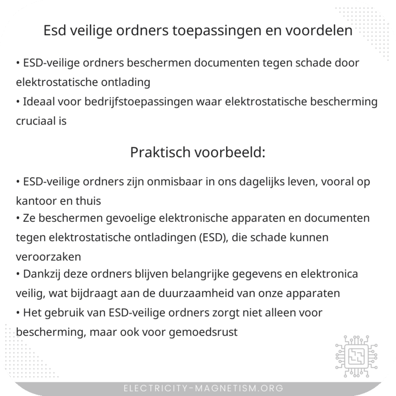 ESD-veilige Ordners: Toepassingen en Voordelen