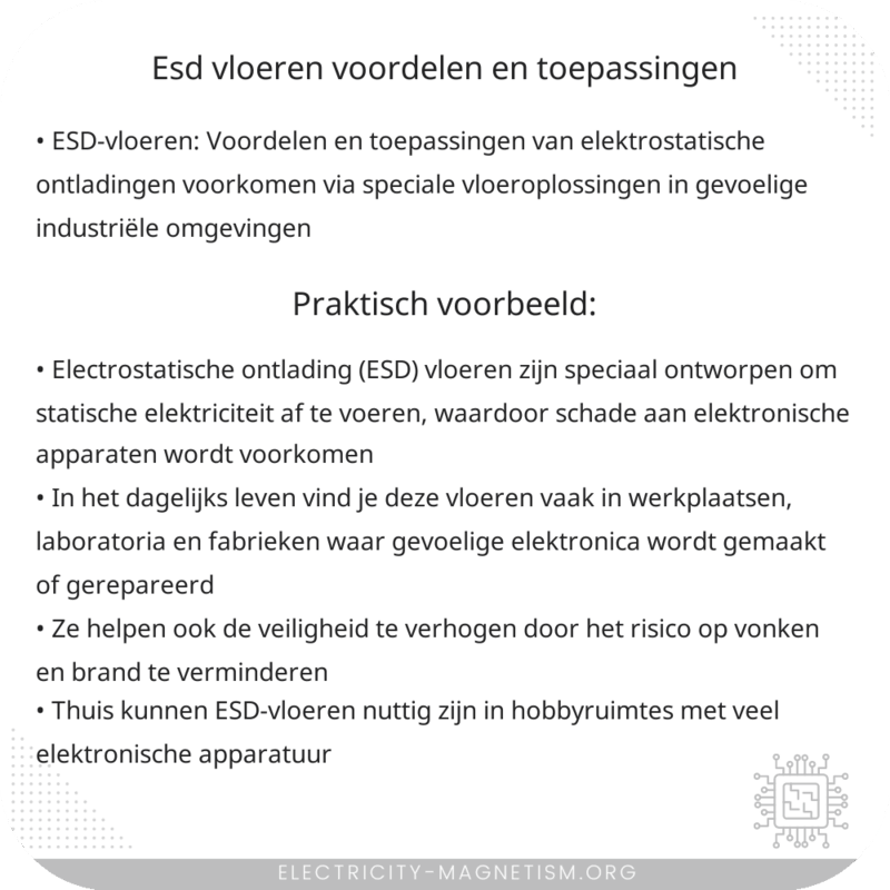ESD-vloeren | Voordelen en Toepassingen