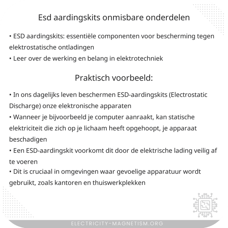 ESD Aardingskits | Onmisbare Onderdelen