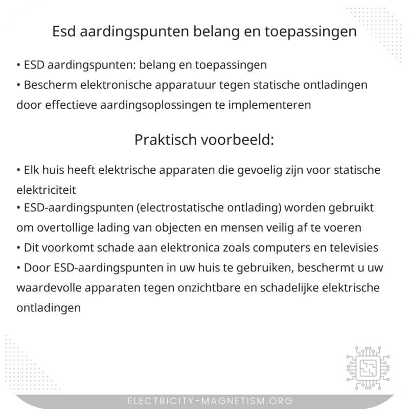ESD Aardingspunten | Belang en Toepassingen