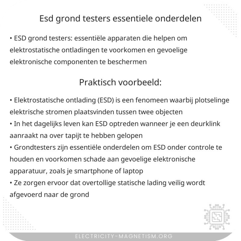 ESD Grond Testers | Essentiële Onderdelen
