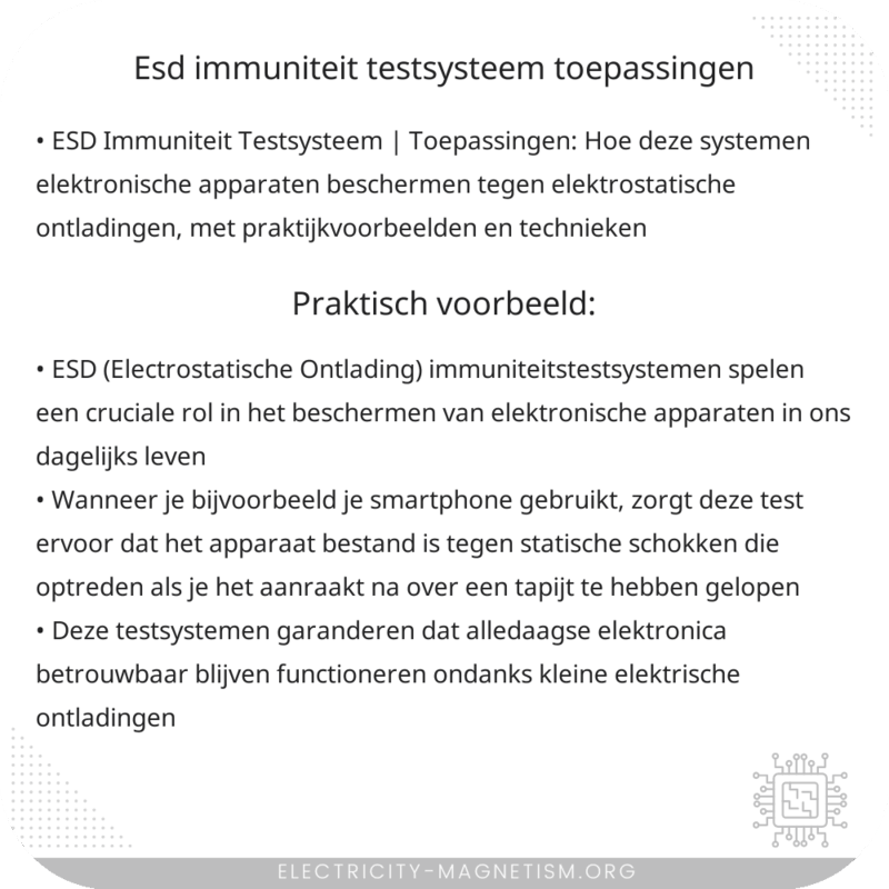 ESD Immuniteit Testsysteem | Toepassingen