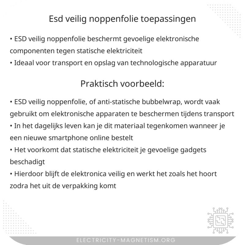 ESD Veilig Noppenfolie | Toepassingen