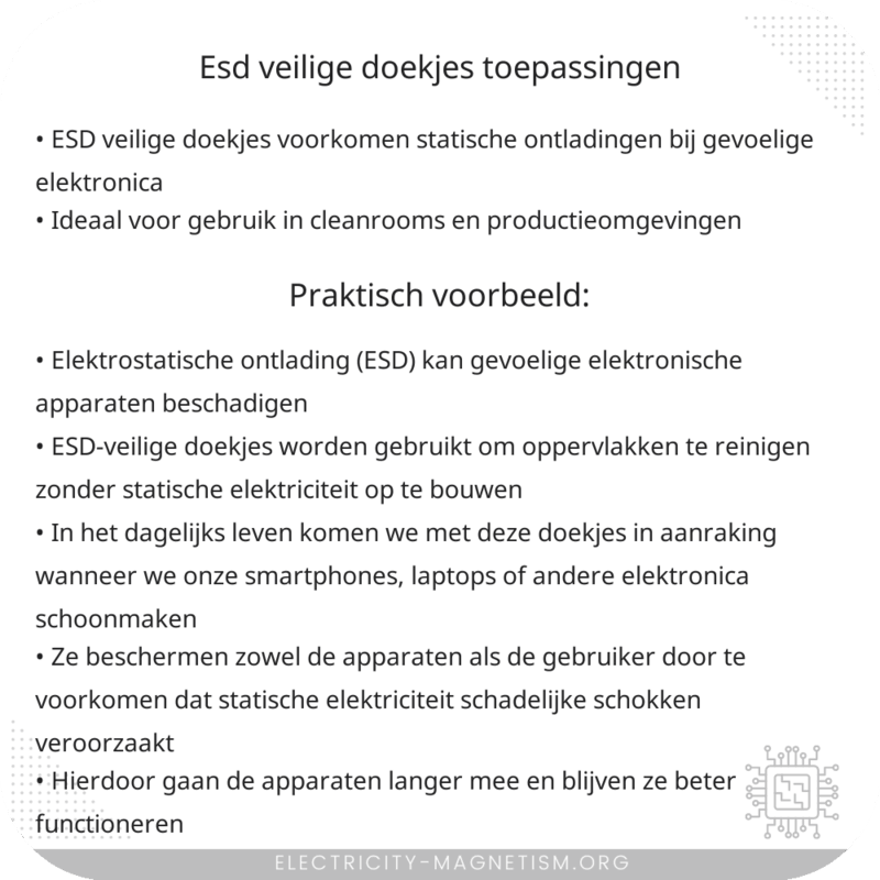 ESD Veilige Doekjes | Toepassingen