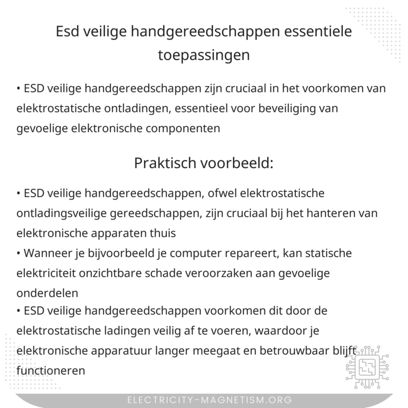 ESD Veilige Handgereedschappen | Essentiële Toepassingen