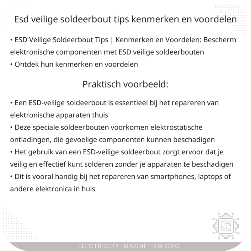 ESD Veilige Soldeerbout Tips | Kenmerken en Voordelen