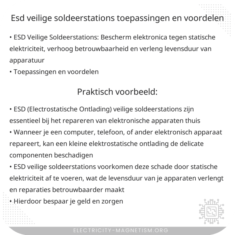 ESD Veilige Soldeerstations | Toepassingen en Voordelen