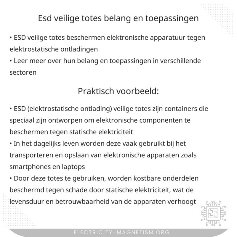 ESD Veilige Totes | Belang en Toepassingen