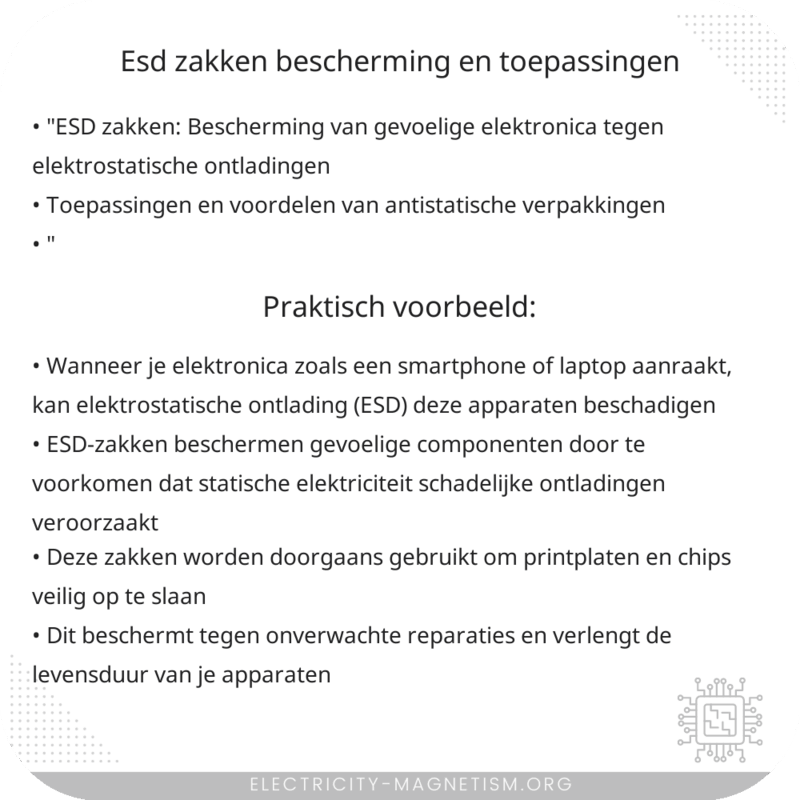 ESD Zakken | Bescherming en Toepassingen