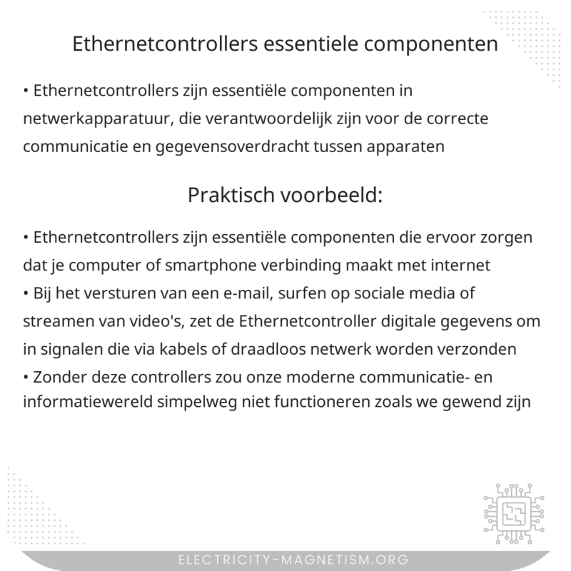 Ethernetcontrollers | Essentiële Componenten