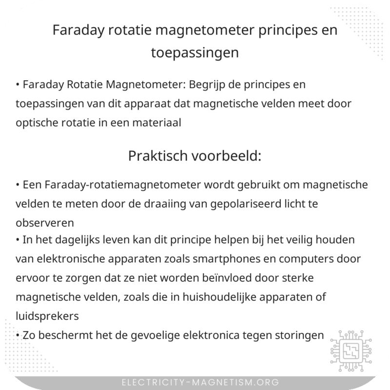 Faraday Rotatie Magnetometer | Principes en Toepassingen