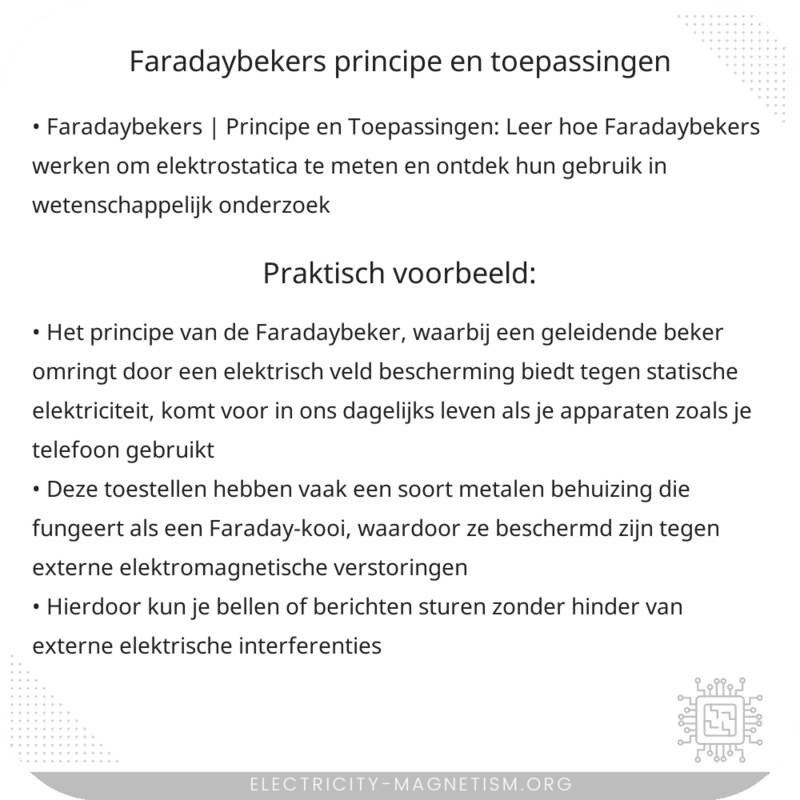 Faradaybekers | Principe en Toepassingen