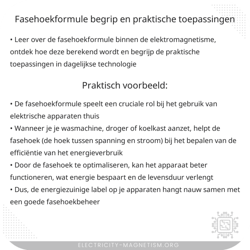 Fasehoekformule | Begrip en Praktische Toepassingen