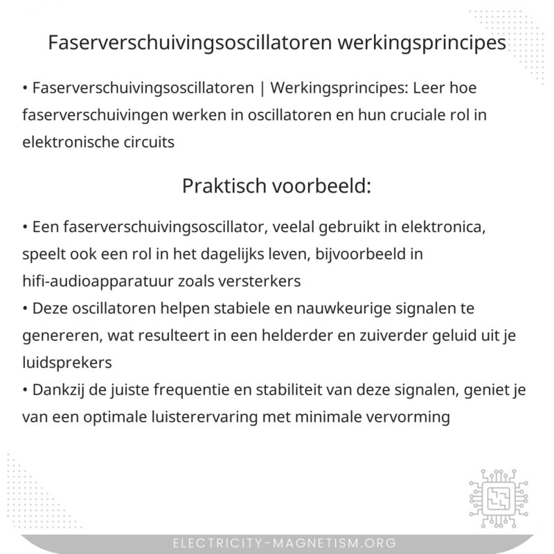 Faserverschuivingsoscillatoren | Werkingsprincipes