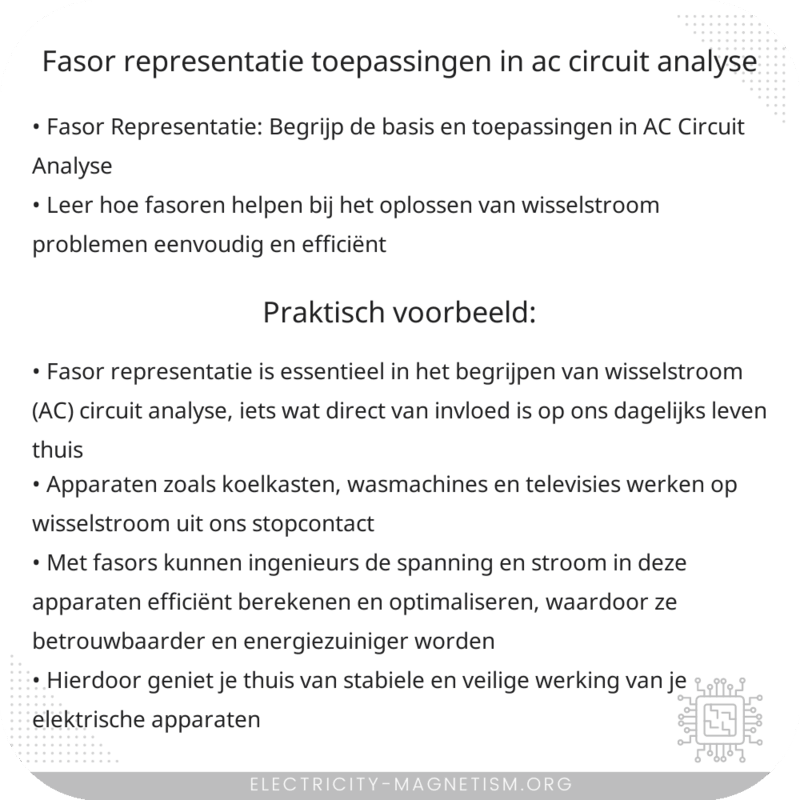 Fasor Representatie | Toepassingen in AC Circuit Analyse
