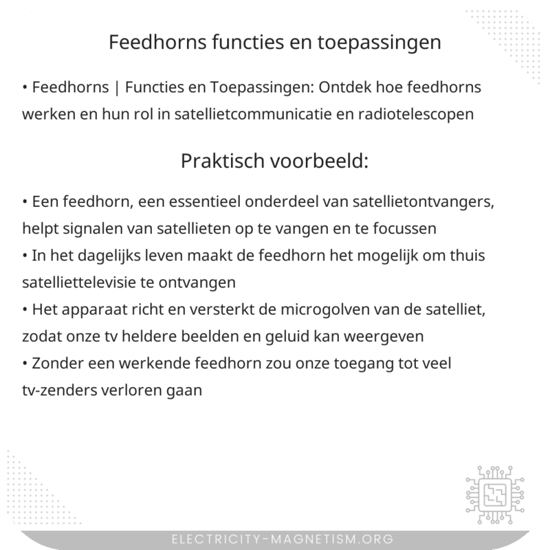 Feedhorns | Functies en Toepassingen