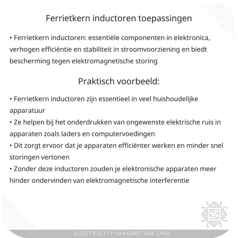 Ferrietkern Inductoren | Toepassingen