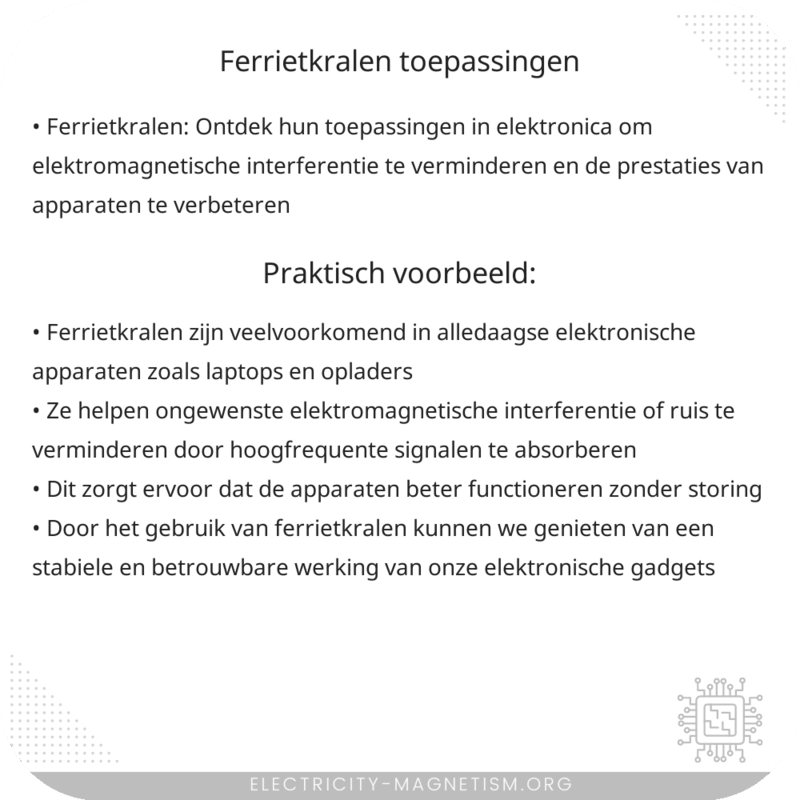 Ferrietkralen | Toepassingen