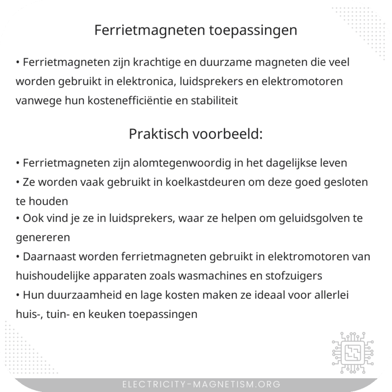 Ferrietmagneten | Toepassingen