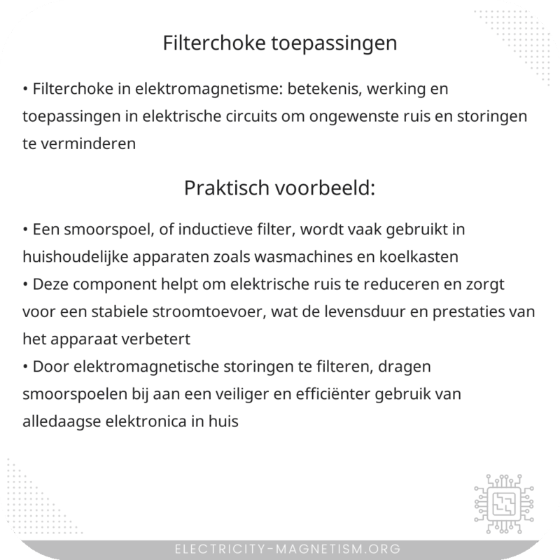 Filterchoke | Toepassingen