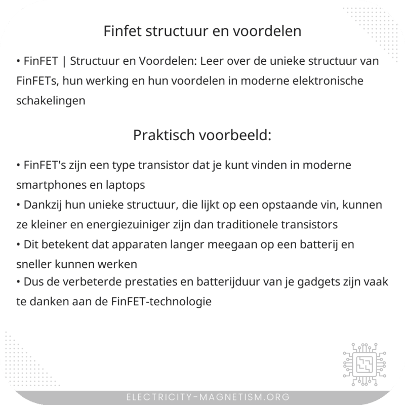 FinFET | Structuur en Voordelen