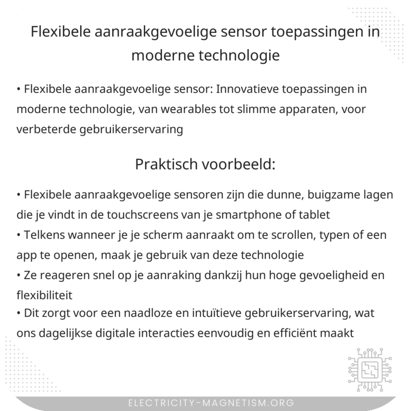 Flexibele Aanraakgevoelige Sensor | Toepassingen in Moderne Technologie