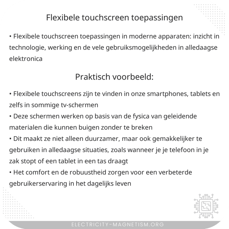 Flexibele Touchscreen | Toepassingen