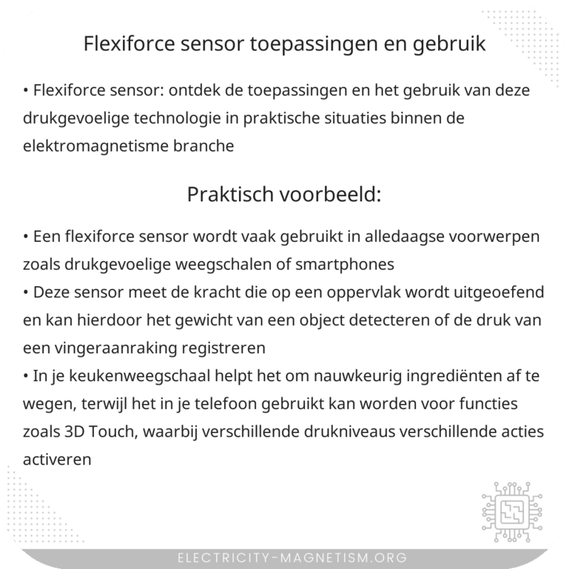 Flexiforce Sensor | Toepassingen en Gebruik
