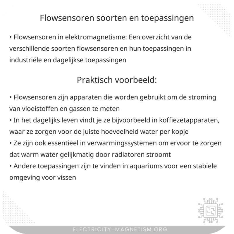 Flowsensoren | Soorten en Toepassingen