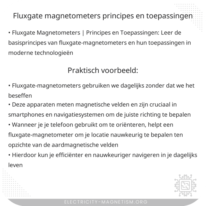 Fluxgate Magnetometers | Principes en Toepassingen