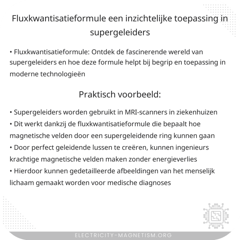 Fluxkwantisatieformule | Een Inzichtelijke Toepassing in Supergeleiders