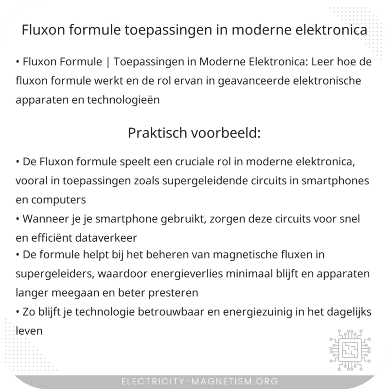 Fluxon Formule | Toepassingen in Moderne Elektronica